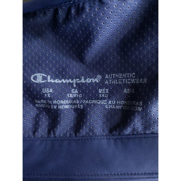 Champion Spot Comfort Sports Bra Size 1X Navy Blue Wirefree - Picture 3 of 4